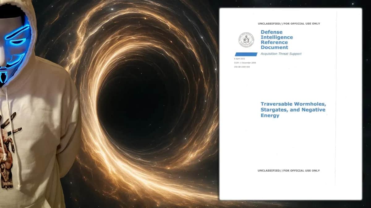 Omega Click e accanto un documento declassificato sugli Wormhole