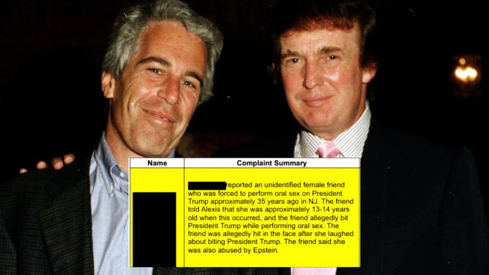 Trump e Epstein