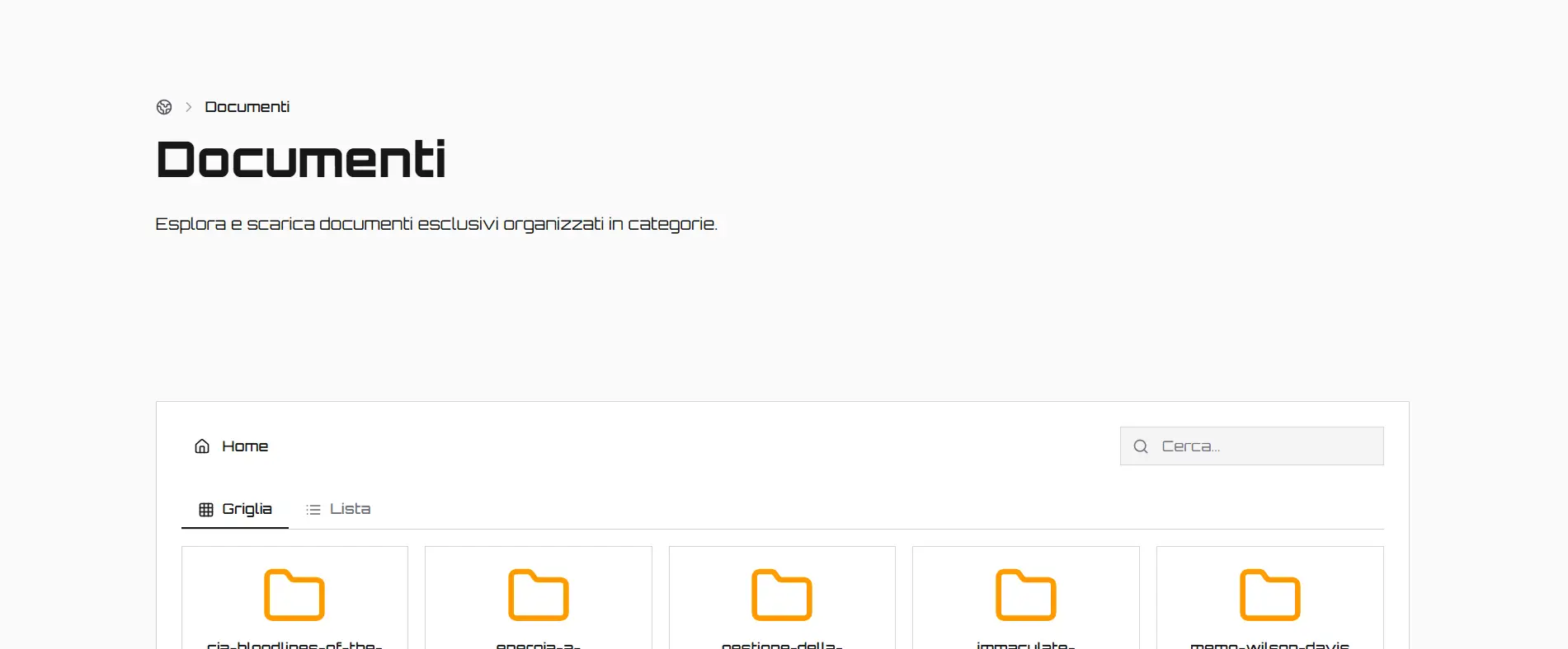 Documenti Presentazione