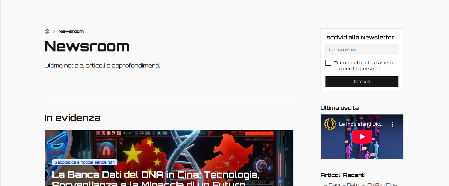 Newsroom Presentazione